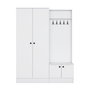 Hanah Home Soporte de Pasillo Blanco con Estanterías